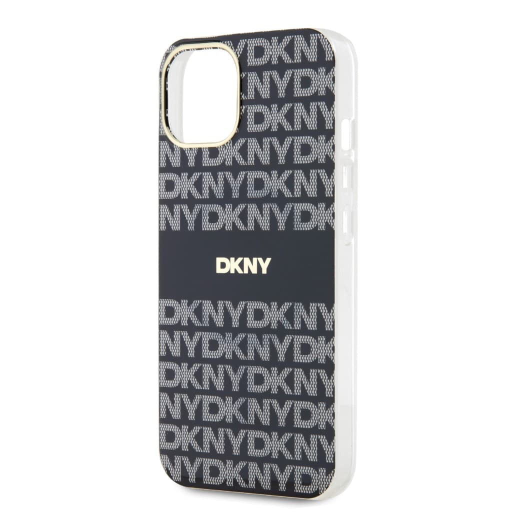 Zadní Kryt DKNY PC/TPU Repeat Pattern Tonal Stripe Magsafe pro iPhone 13 černý - náhled 4