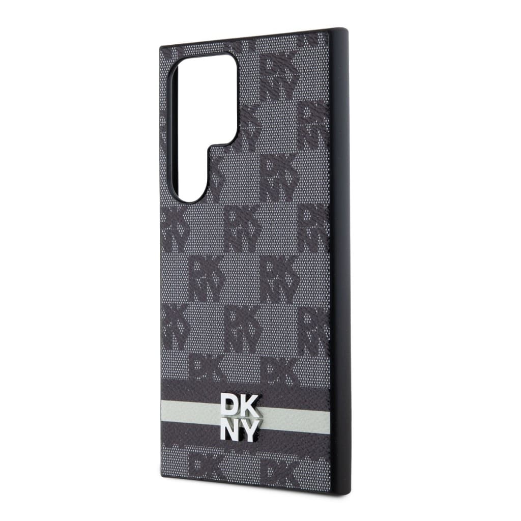 Zadní Kryt DKNY PU Leather Checkered Pattern and Stripe pro Samsung Galaxy S24 Ultra černý - náhled 4
