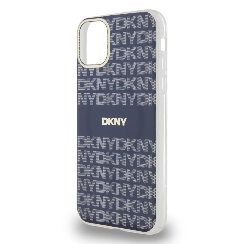 Zadní Kryt DKNY PC/TPU Repeat Pattern Tonal Stripe Magsafe pro iPhone 11 modrý - náhled 4