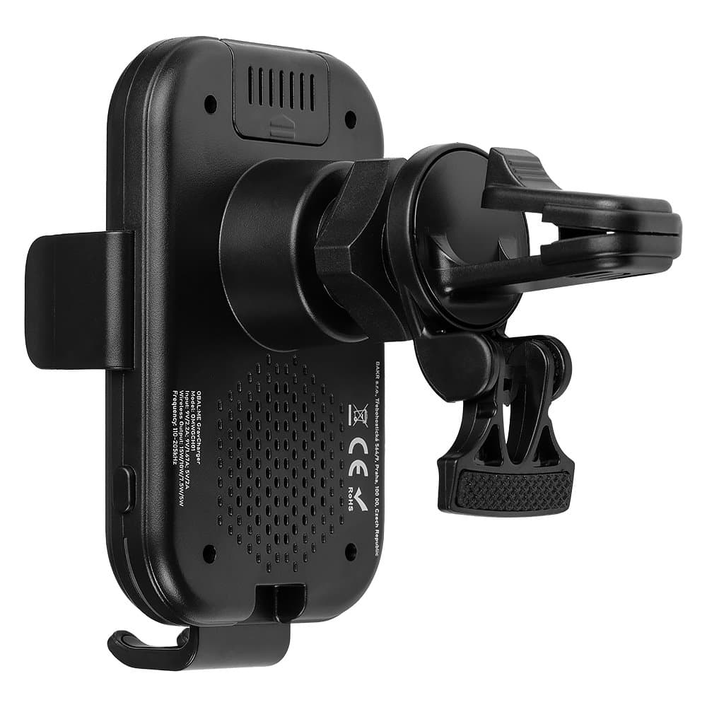 Držák do auta OBAL:ME GravCharger s bezdrátovým nabíjením 15W černý - náhled 5