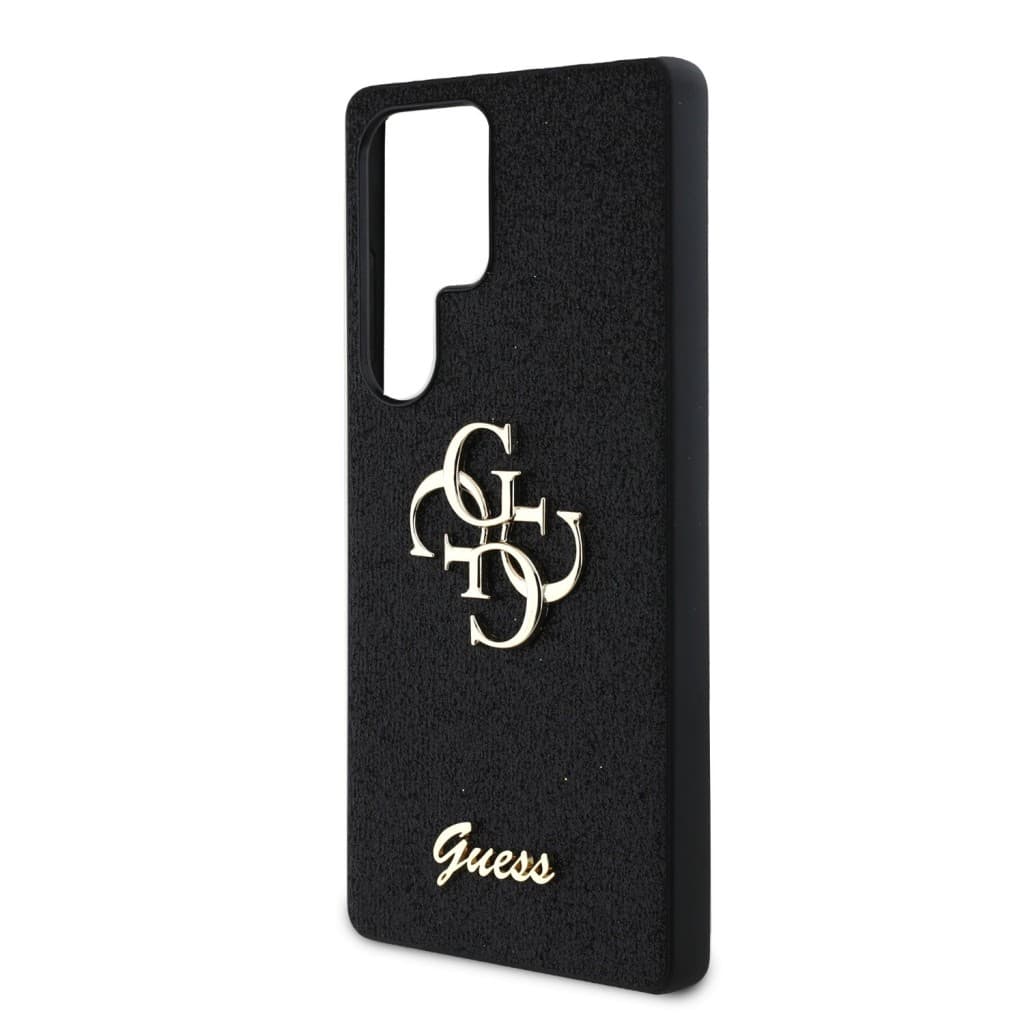 Zadní kryt Guess PU Fixed Glitter 4G Metal Logo pro Samsung Galaxy S25 Ultra Black - náhled 5