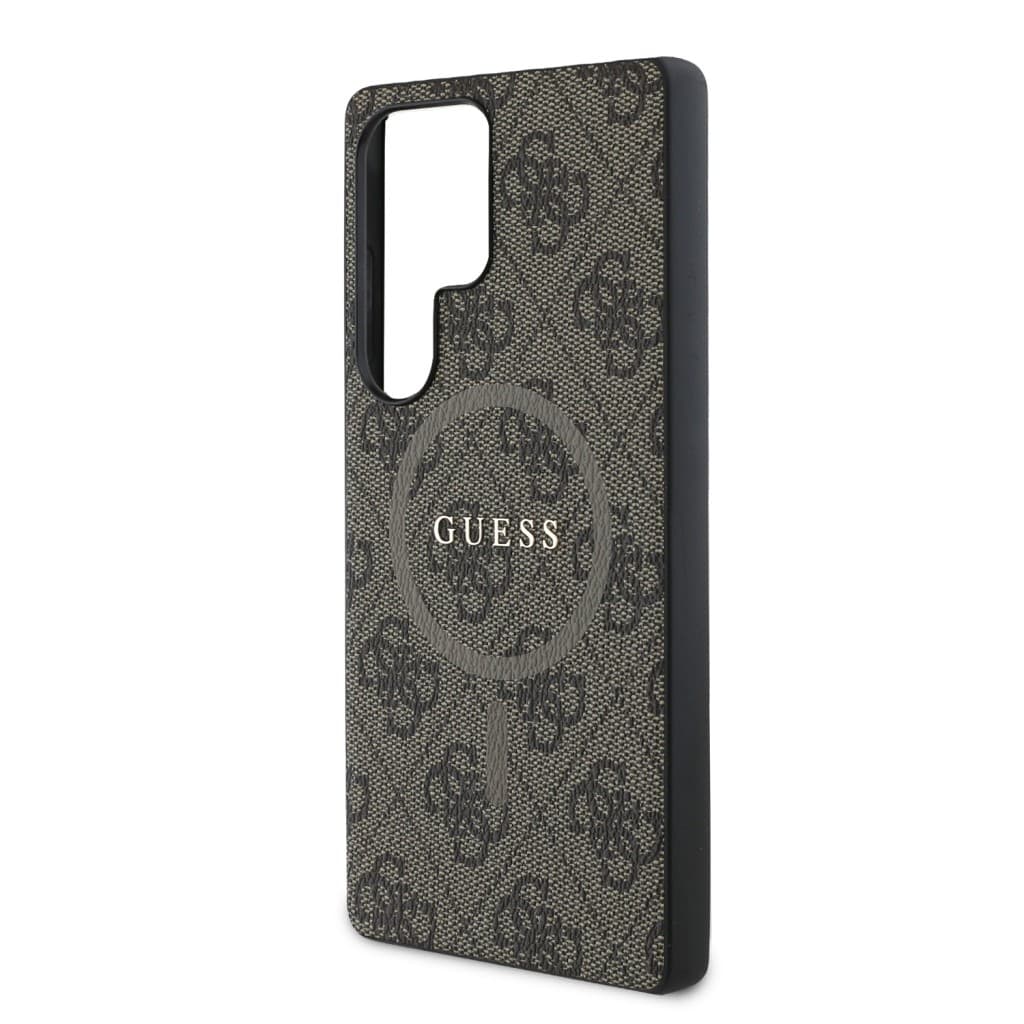 Zadní kryt Guess PU Leather 4G Colored Ring MagSafe pro Samsung Galaxy S25 Ultra Brown - náhled 5