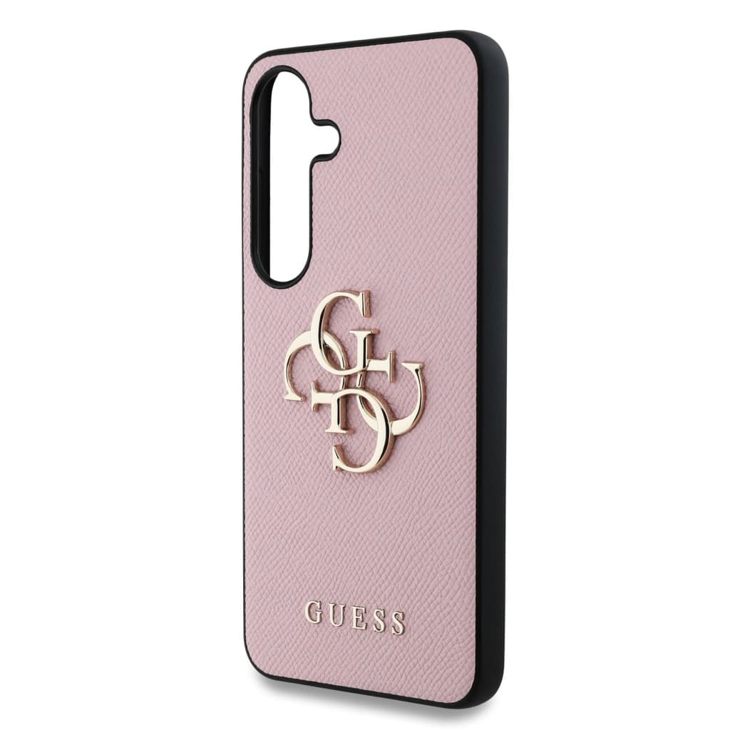 Zadní kryt Guess PU Grained 4G Metal Logo pro Samsung Galaxy S25+ Pink - náhled 5