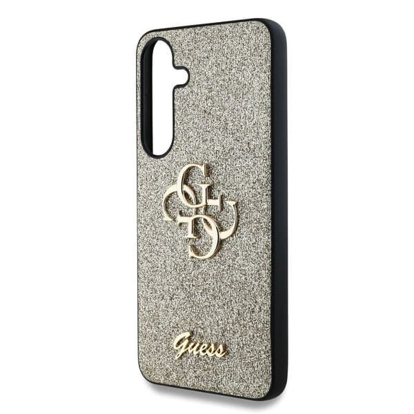 Zadní kryt Guess PU Fixed Glitter 4G Metal Logo pro Samsung Galaxy S25+ Gold - náhled 5