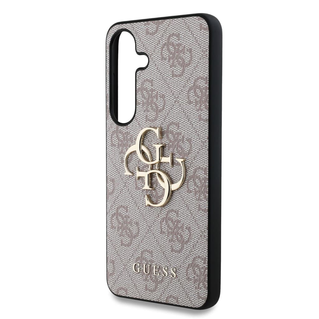 Zadní kryt Guess PU 4G Metal Logo pro Samsung Galaxy S25 Pink - náhled 5