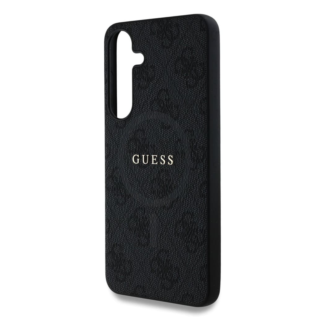Zadní kryt Guess PU Leather 4G Colored Ring MagSafe pro Samsung Galaxy S25 Black - náhled 5