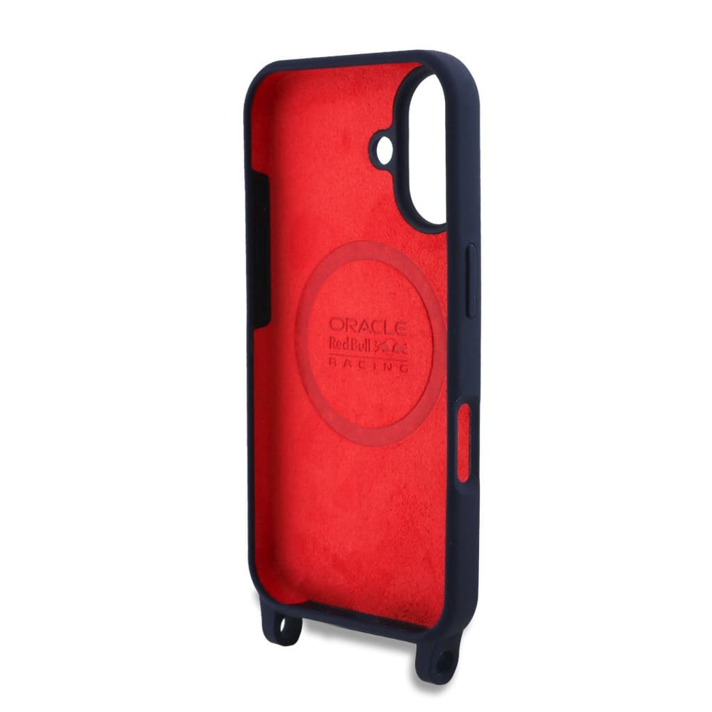 Zadní kryt Red Bull Silicone Vertical Logo MagSafe  + Crossbody Popruh pro iPhone 16 Navy - náhled 5
