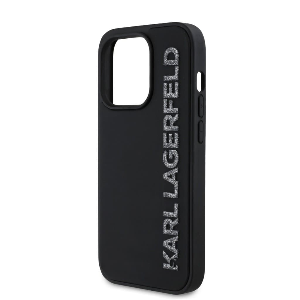Zadní kryt Karl Lagerfeld 3D Rubber Glitter Logo pro iPhone 14 Pro Black - náhled 5