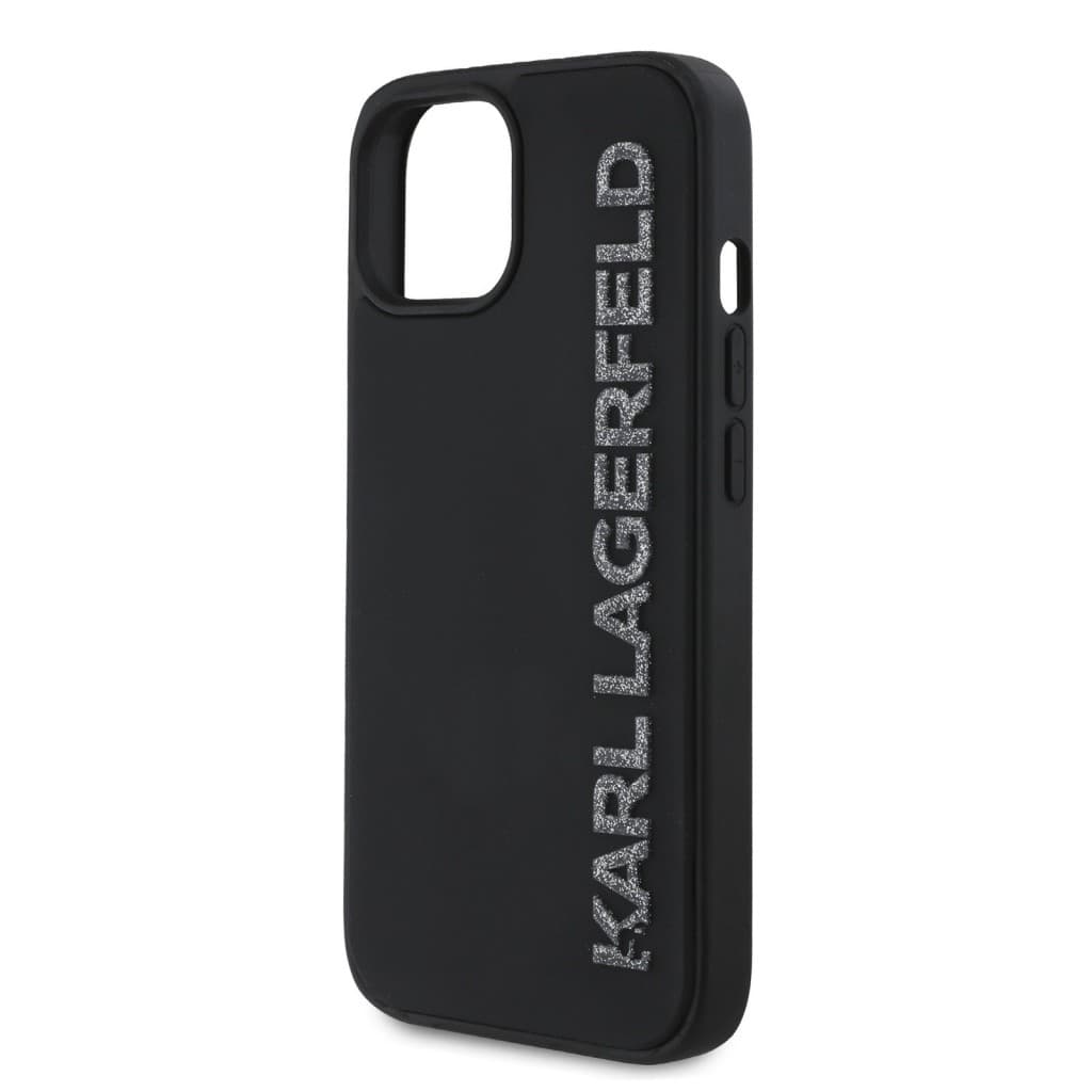 Zadní kryt Karl Lagerfeld 3D Rubber Glitter Logo pro iPhone 14 Black - náhled 5