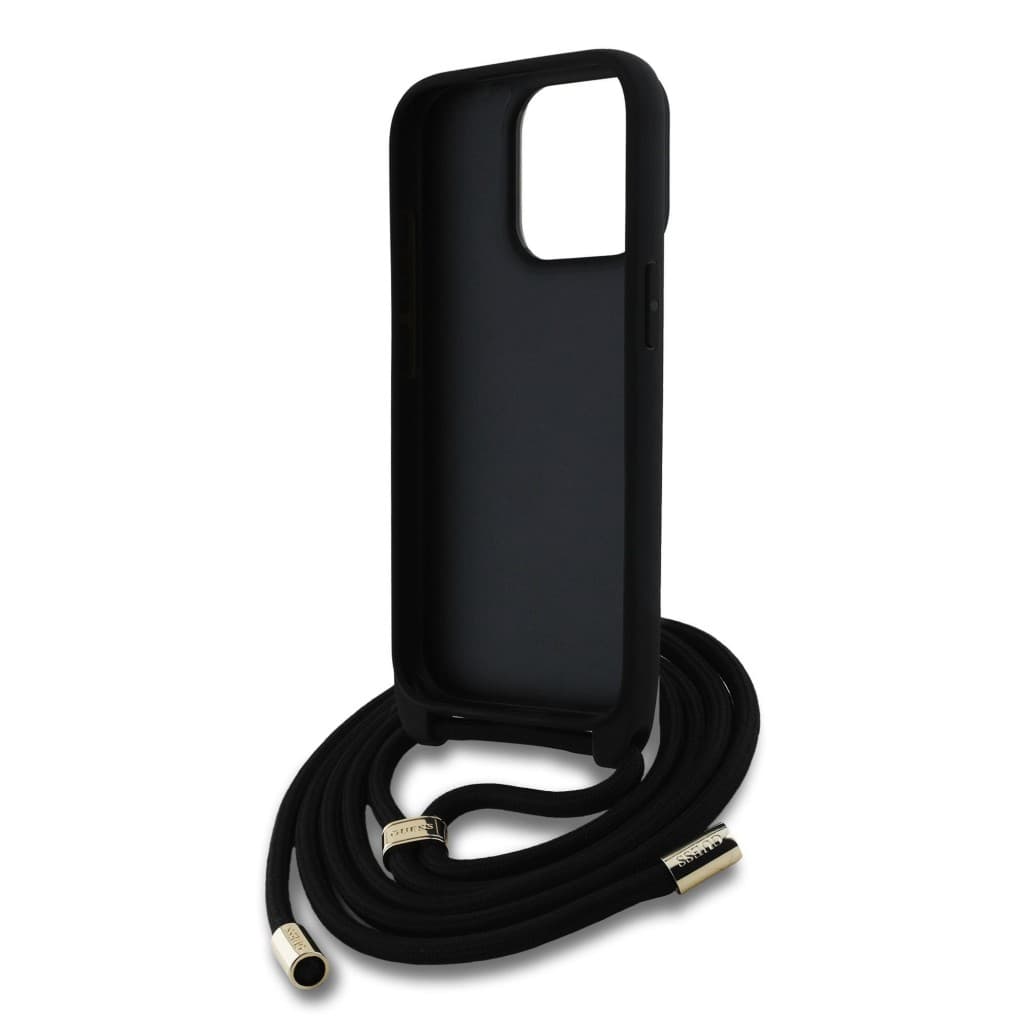 Zadní kryt Guess PU 4G Metal Logo Crossbody Popruh pro iPhone 15 Pro Max Brown - náhled 5