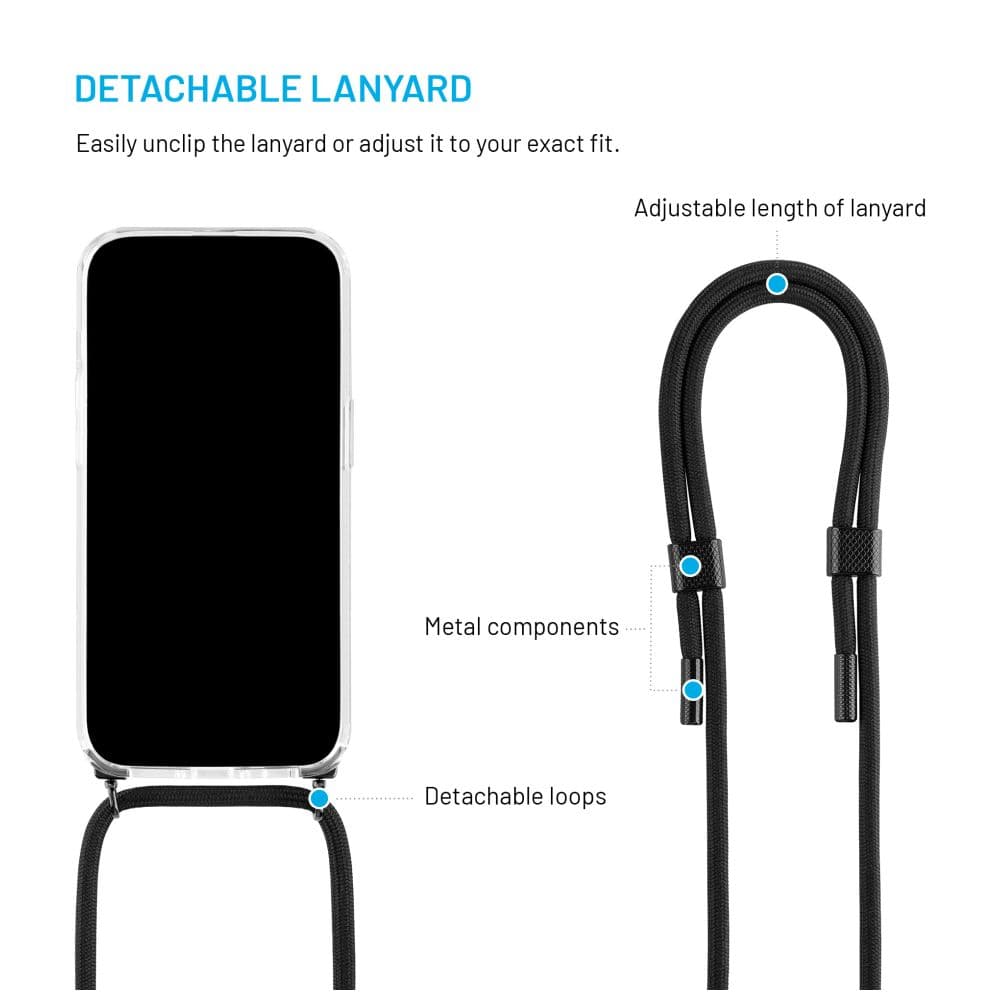 Zadní kryt FIXED Pure Neck s odnímatelnou černou šňůrkou na krk pro Samsung Galaxy A26 5G - náhled 5