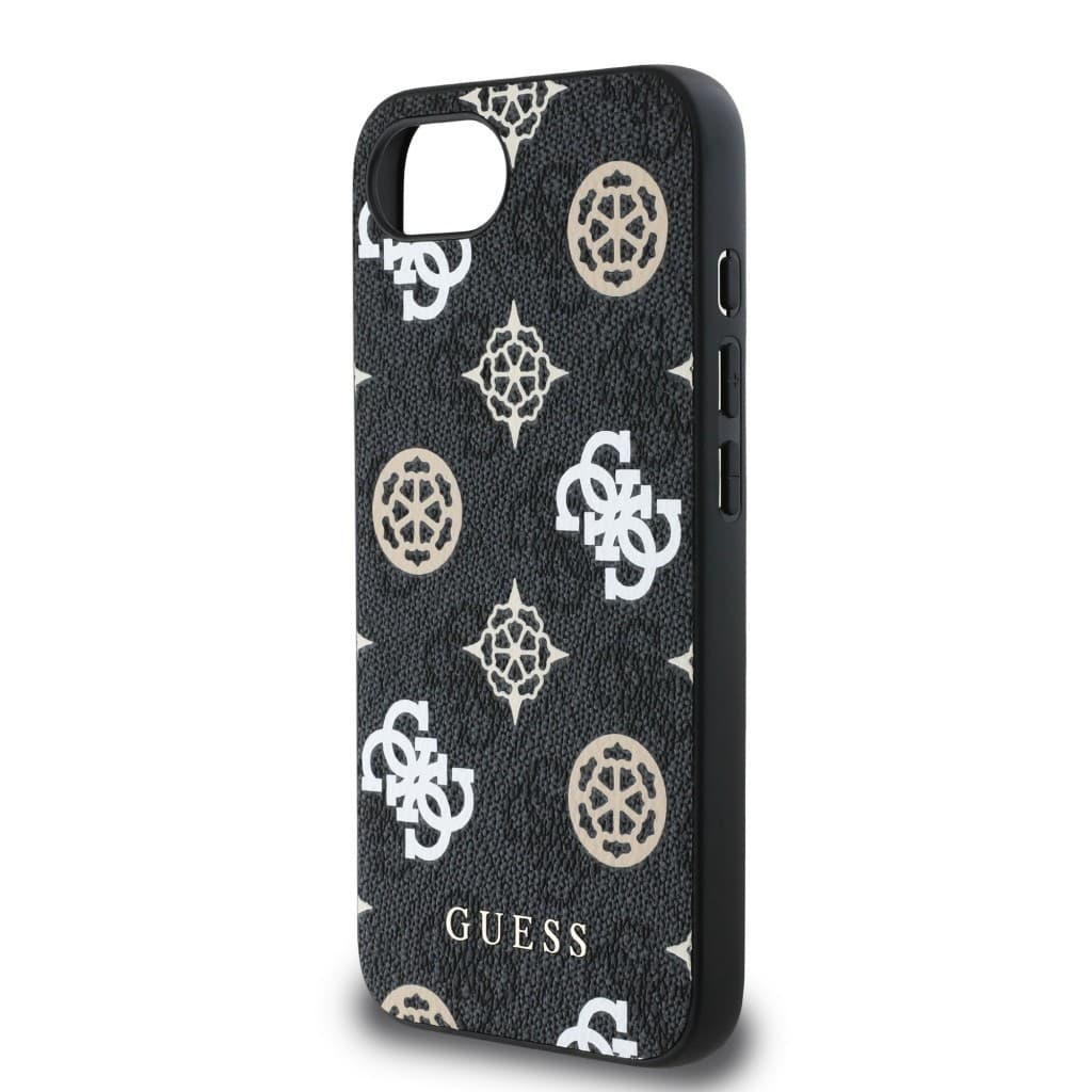 Zadní kryt Guess PU 4G Peony MagSafe pro iPhone 16e Black - náhled 5