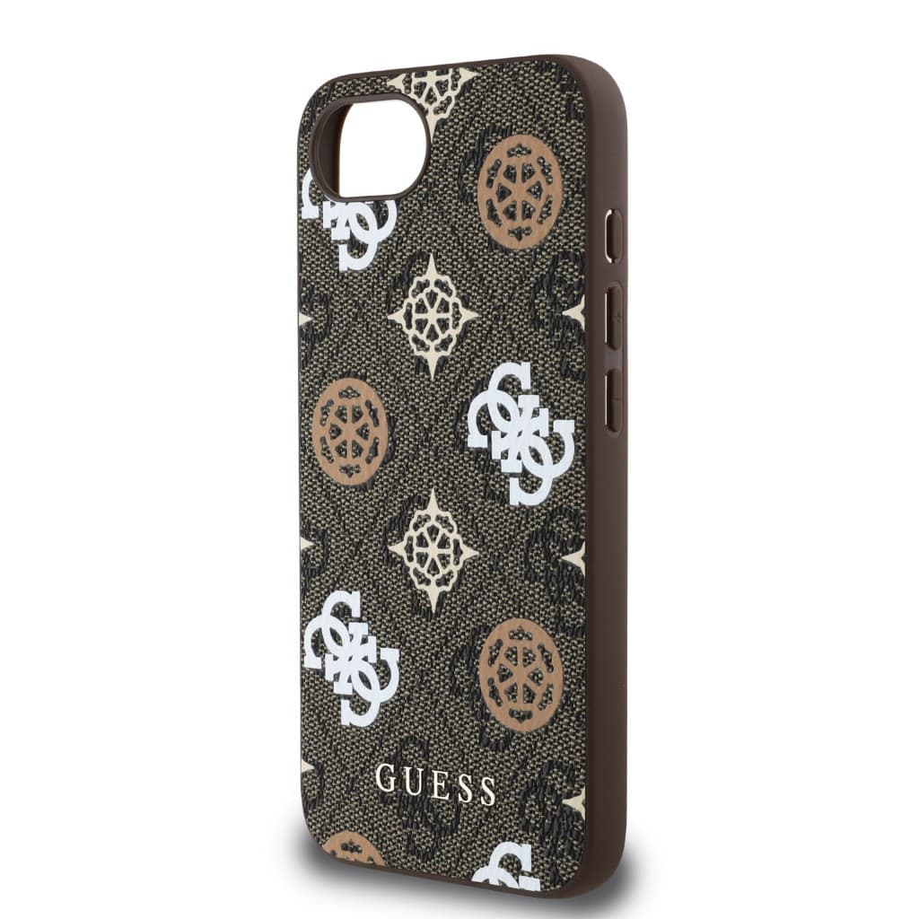 Zadní kryt Guess PU 4G Peony MagSafe pro iPhone 16e Brown - náhled 5