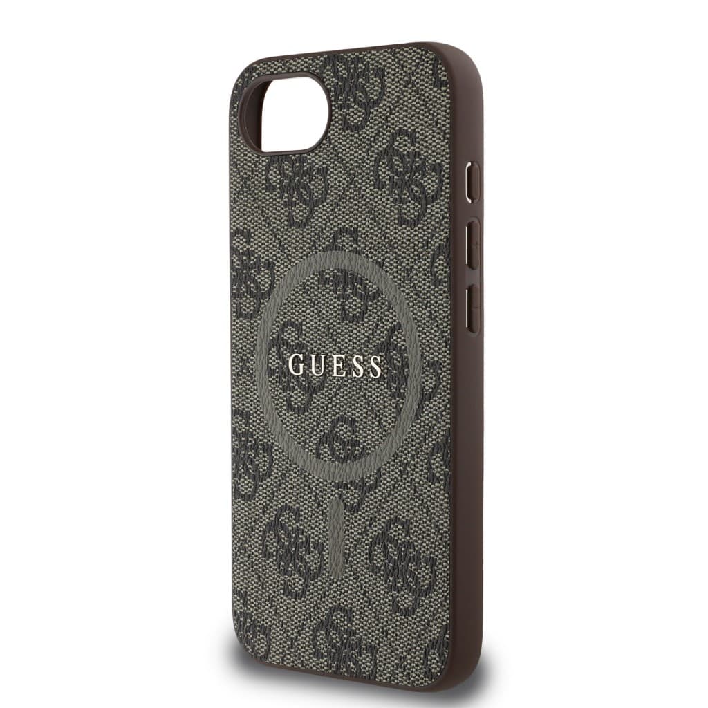 Zadní kryt Guess PU Leather 4G Colored Ring MagSafe pro iPhone 16e Brown - náhled 5