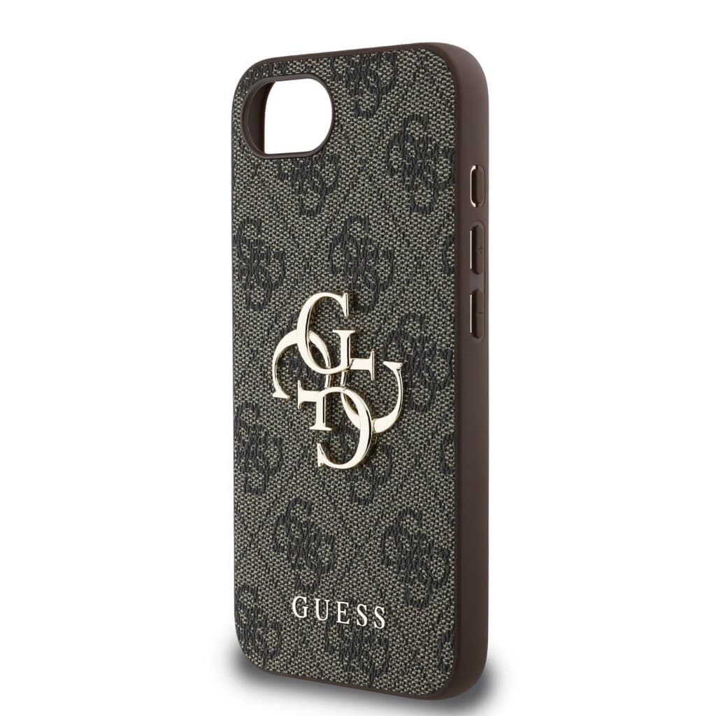 Zadní kryt Guess PU 4G Metal Logo pro iPhone 16e Brown - náhled 5