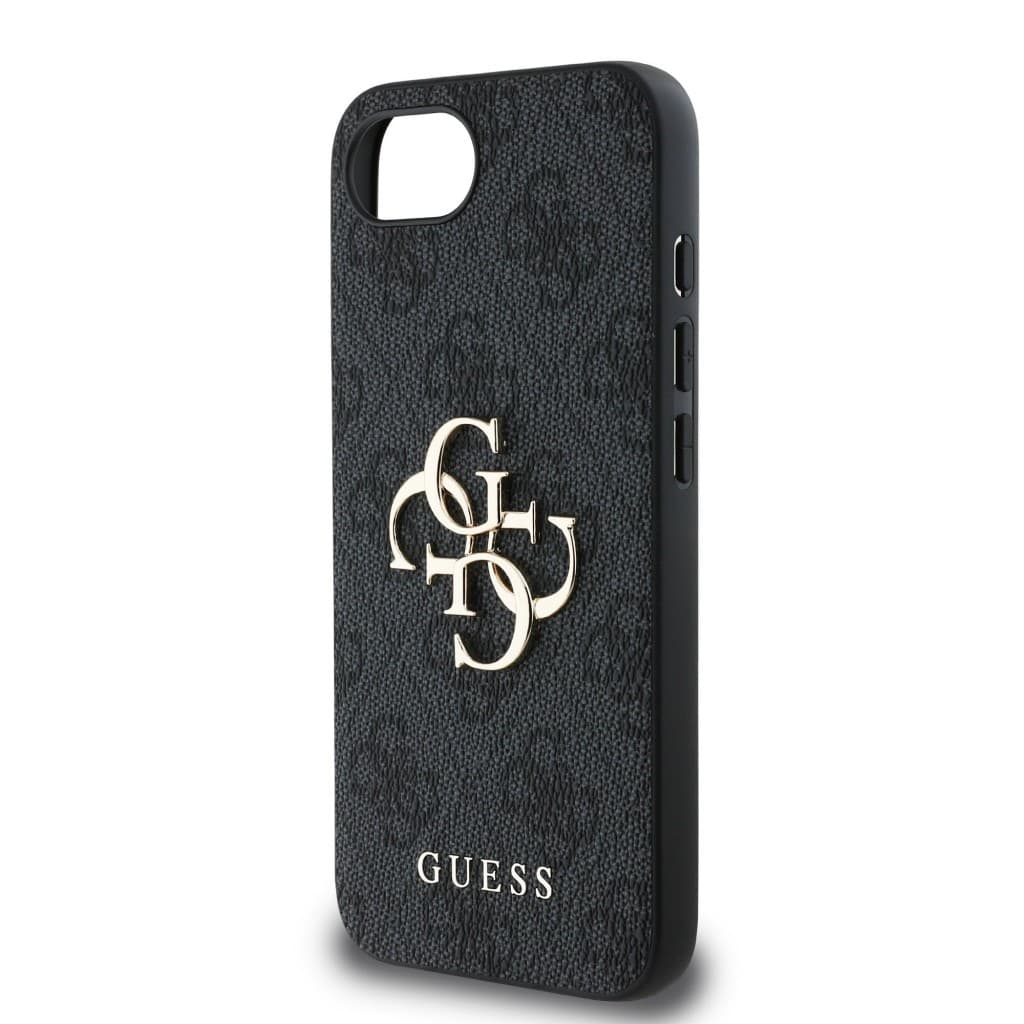 Zadní kryt Guess PU 4G Metal Logo pro iPhone 16e Grey - náhled 5