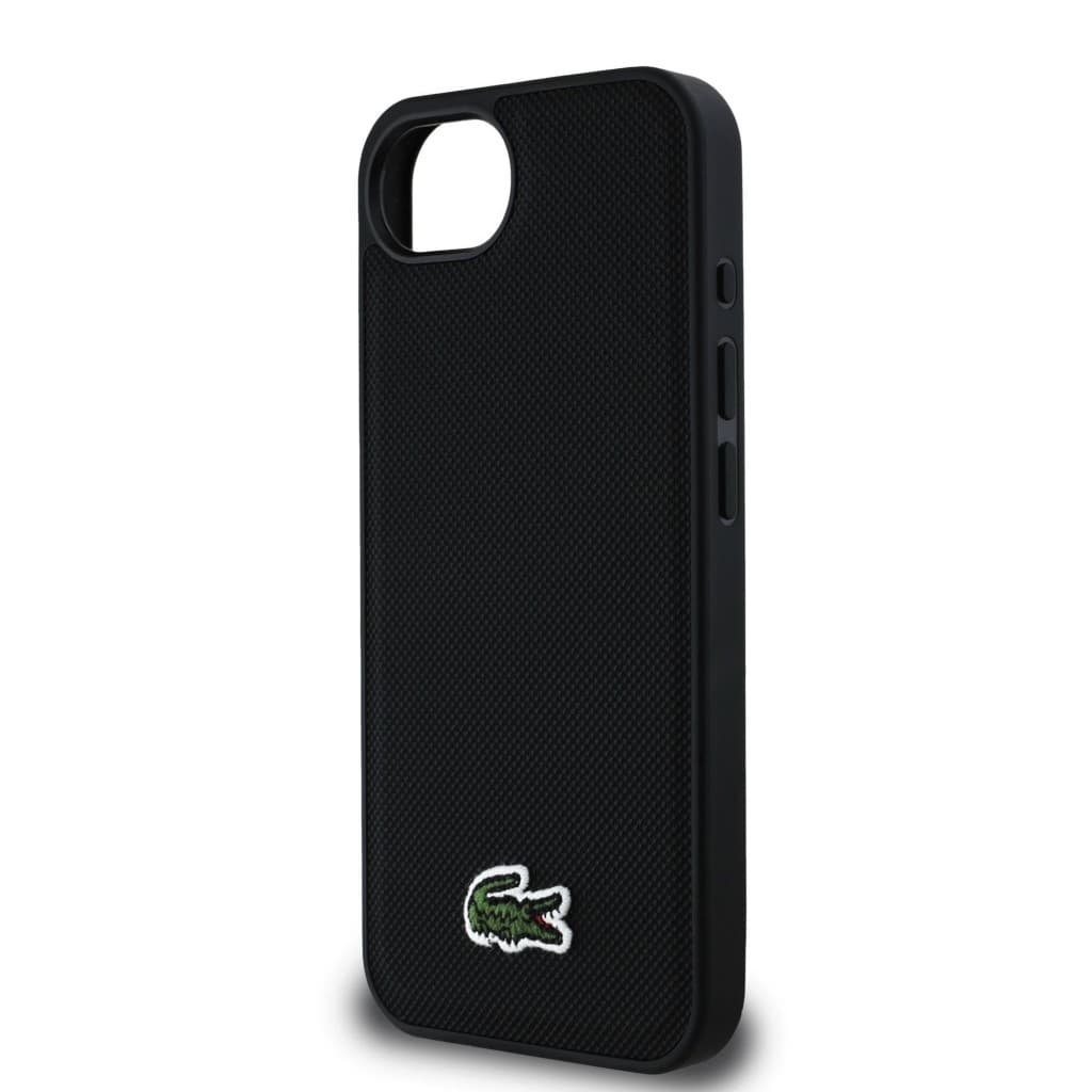 Zadní kryt Lacoste Iconic Petit Pique Woven Logo MagSafe pro iPhone 16e Black - náhled 5