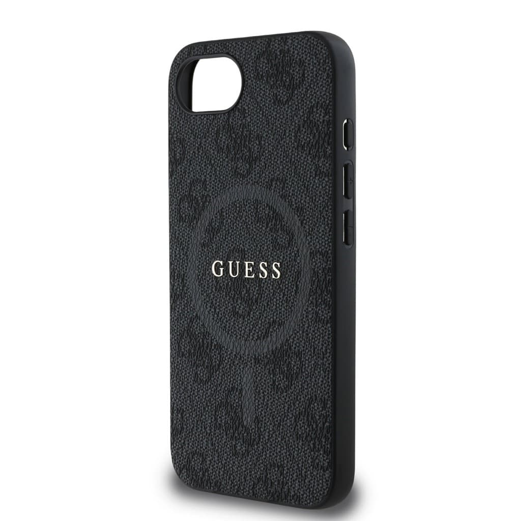 Zadní kryt Guess PU Leather 4G Colored Ring MagSafe pro iPhone 16e Black - náhled 5