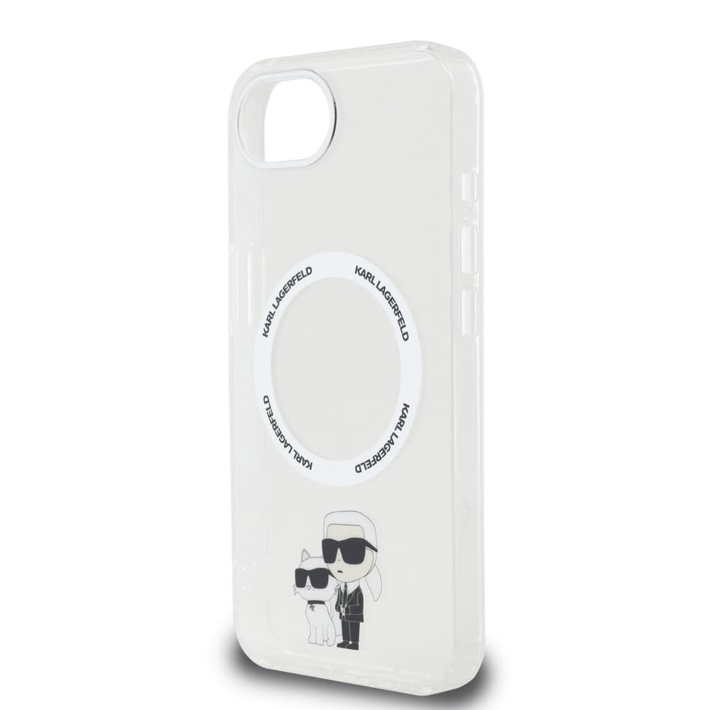 Zadní kryt Karl Lagerfeld IML Karl and Choupette MagSafe pro iPhone 16e Transparent - náhled 5