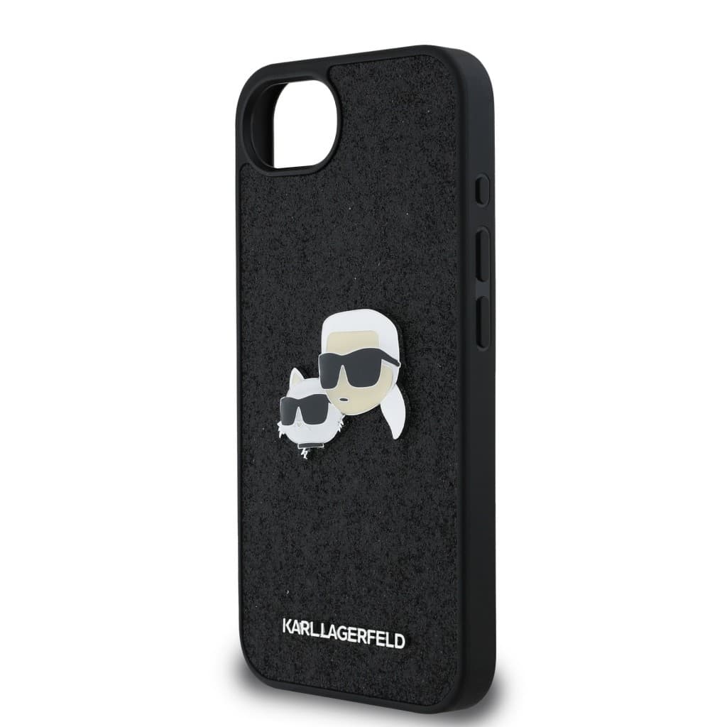 Zadní kryt Karl Lagerfeld Fixed Glitter Metal K&amp;CH pro iPhone 16e Black - náhled 5