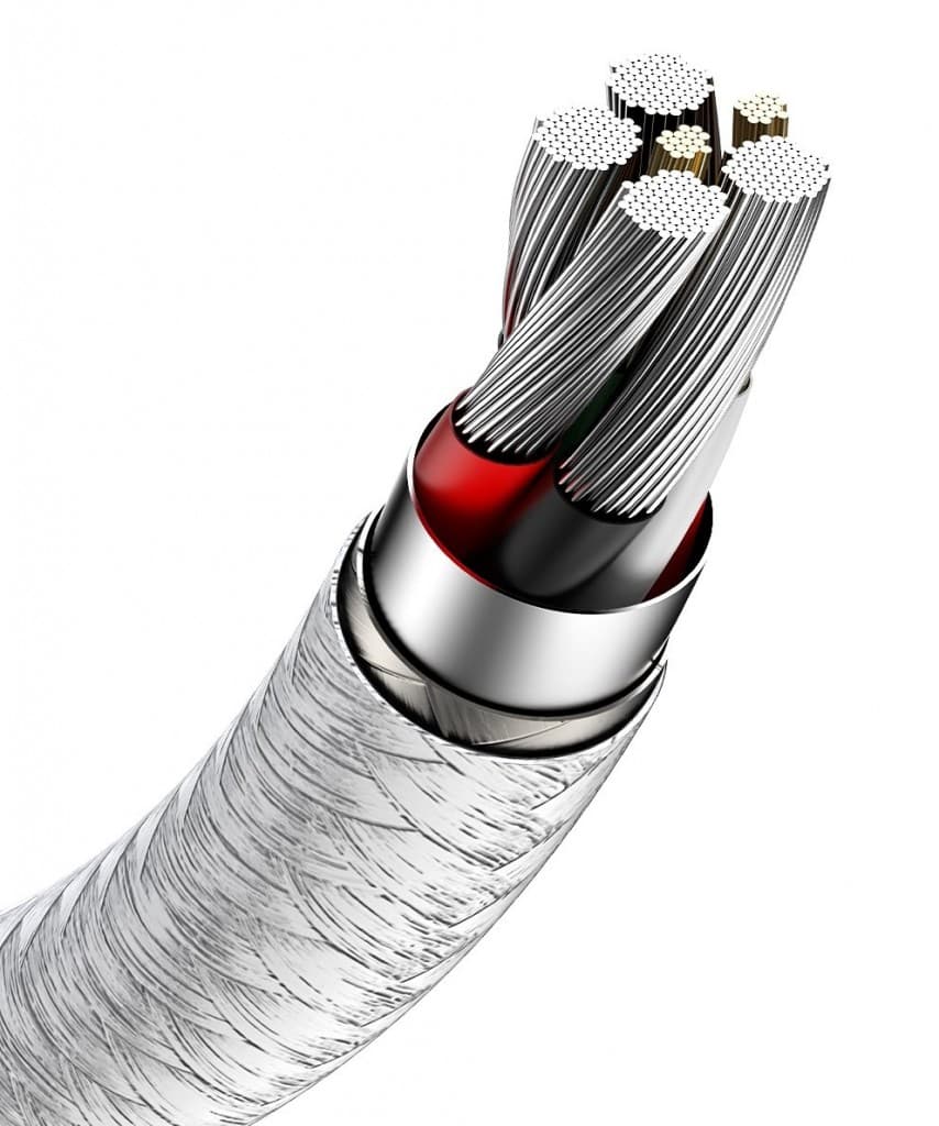Datový kabel Baseus Cafule Metal Series USB-A - USB-C 66W 1m White - náhled 5