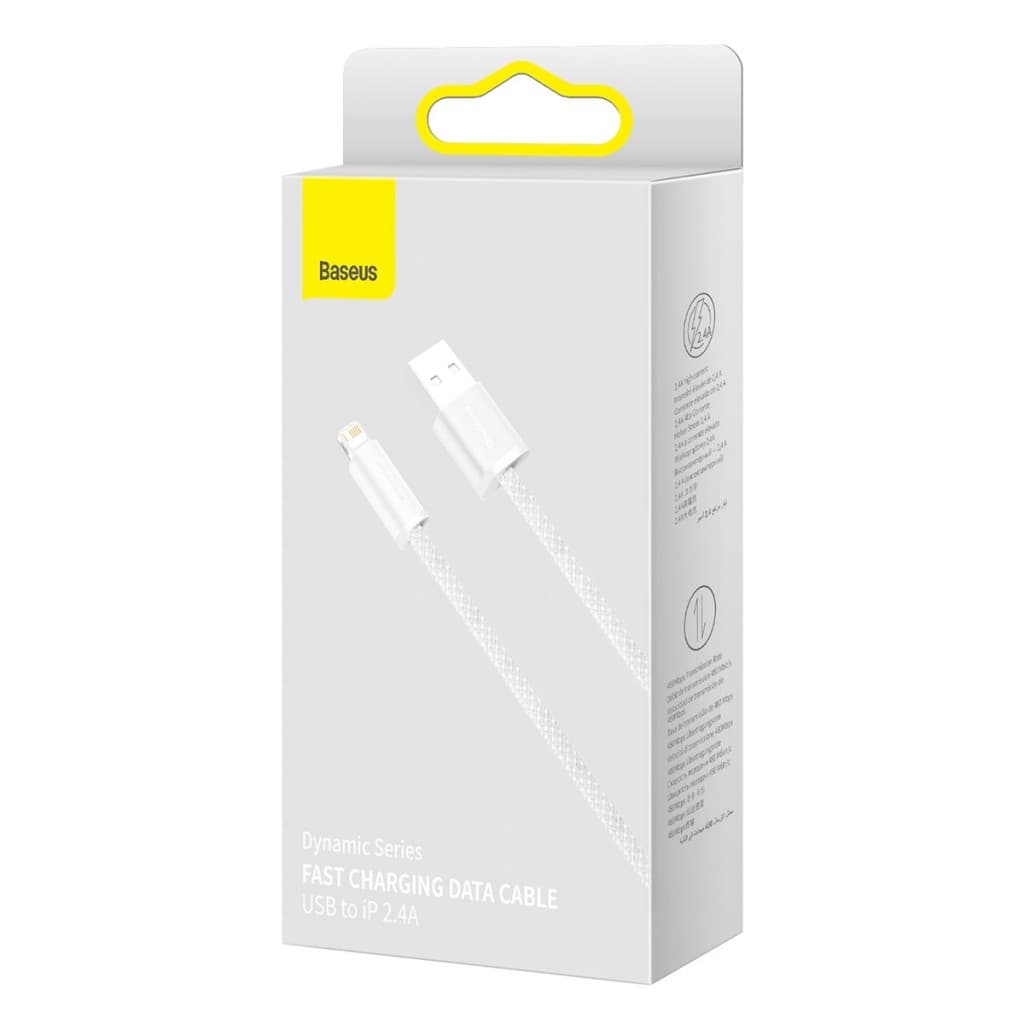 Datový kabel Baseus Dynamic Series Fast Charging USB-A - Lightning 2.4A 1m White - náhled 5