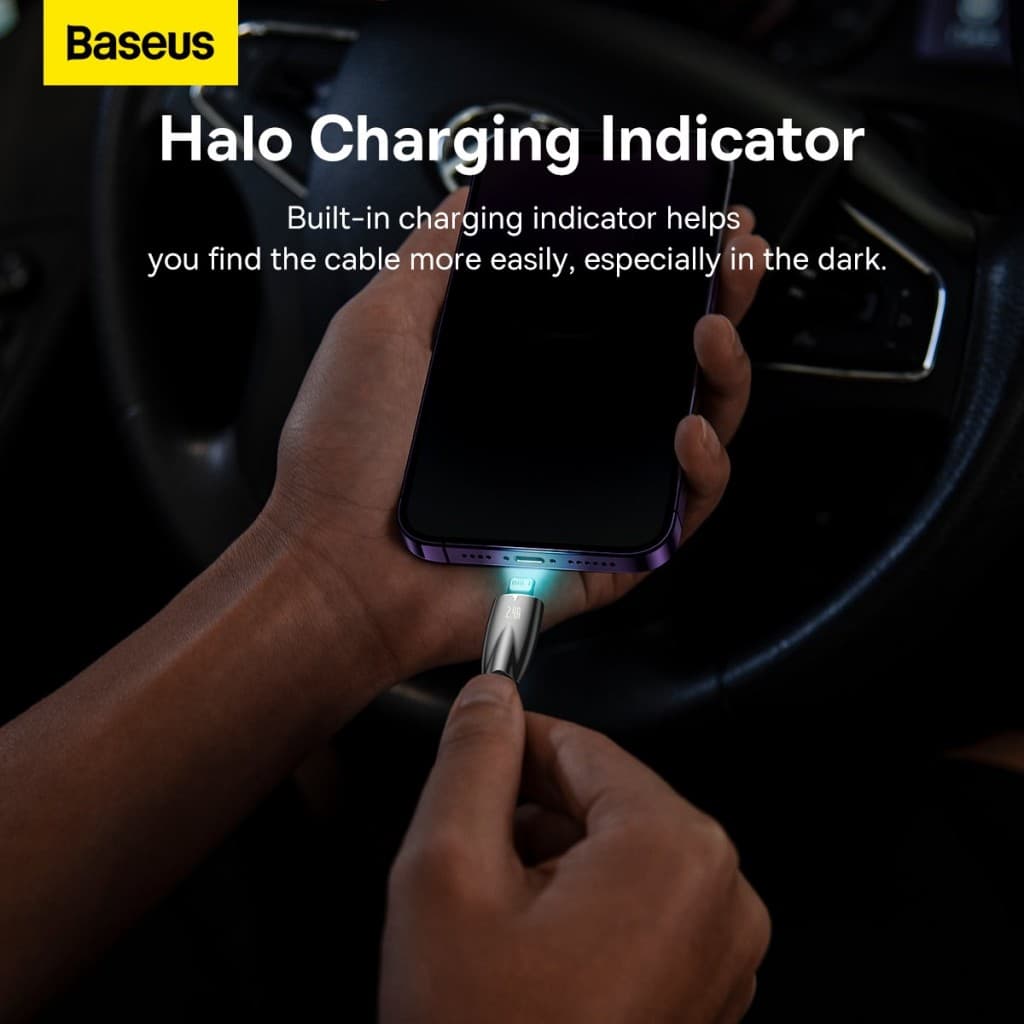 Datový kabel Baseus Glimmer Series Fast Charging USB-A - Lightning 2.4A 2m Black - náhled 5