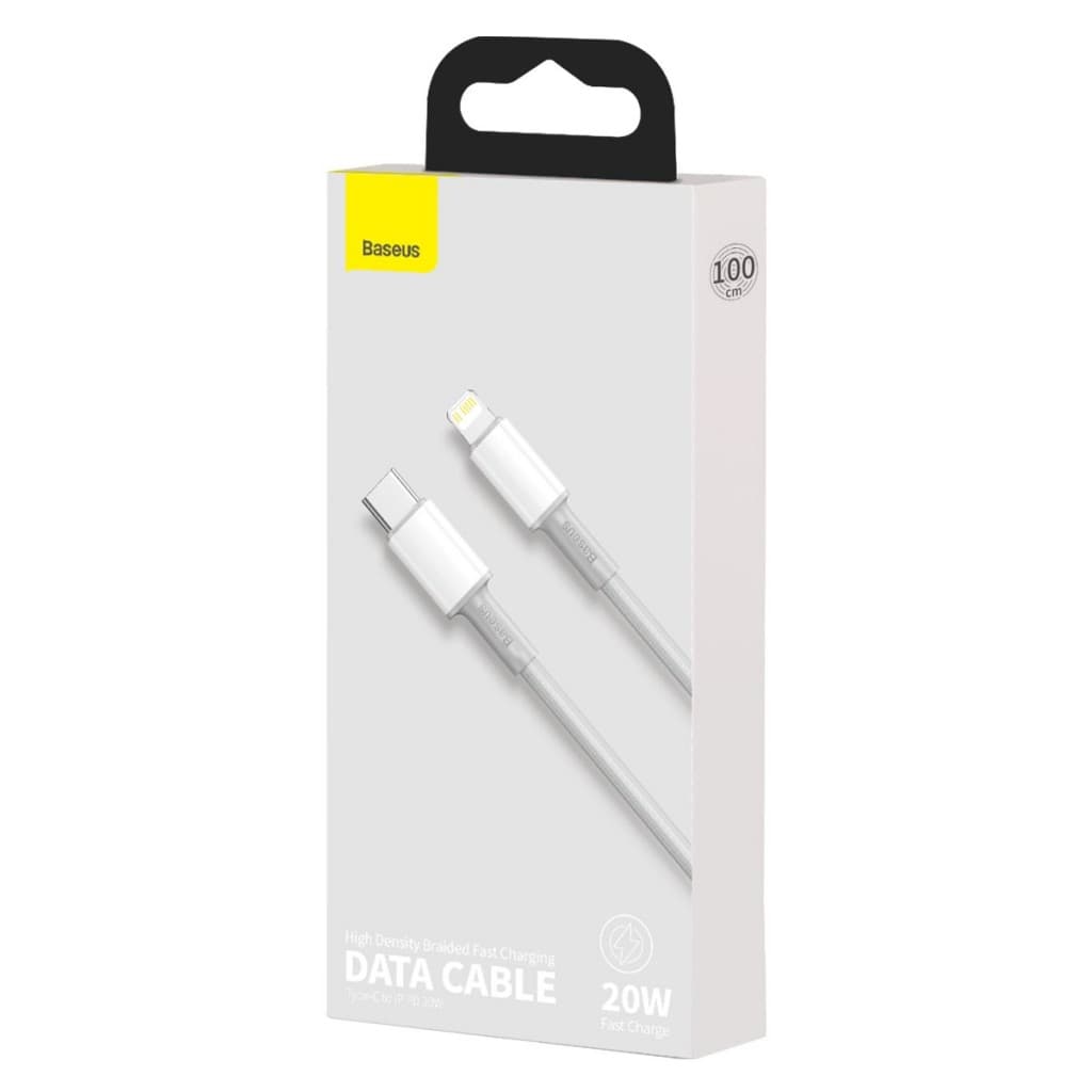 Datový kabel Baseus High Density Braided Series Fast Charging USB-C - Lightning 20W 1m White - náhled 5
