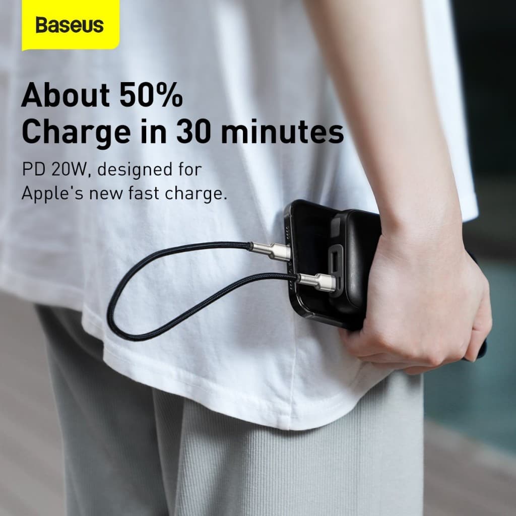 Datový kabel Baseus Cafule Metal Series USB-C - Lightning 20W 0.25m Black - náhled 5