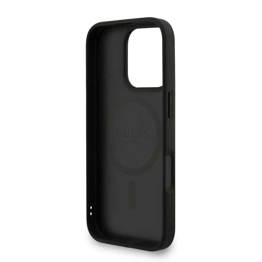 Zadní kryt Guess PU Leather 4G Colored Ring Strap MagSafe pro iPhone 16 Pro Max Black - náhled 5