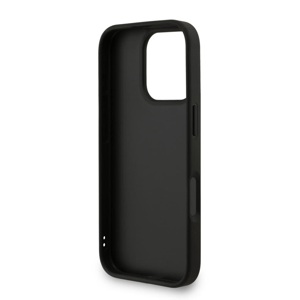 Zadní kryt Guess PU 4G Metal Logo Strap pro iPhone 16 Pro Max Black - náhled 5