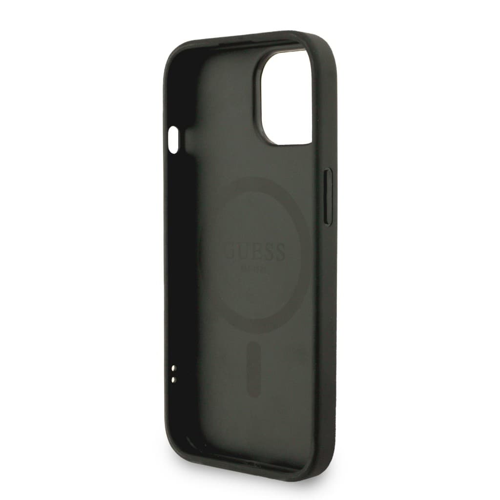 Zadní kryt Guess PU Leather 4G Colored Ring Strap MagSafe pro iPhone 14 Black - náhled 5