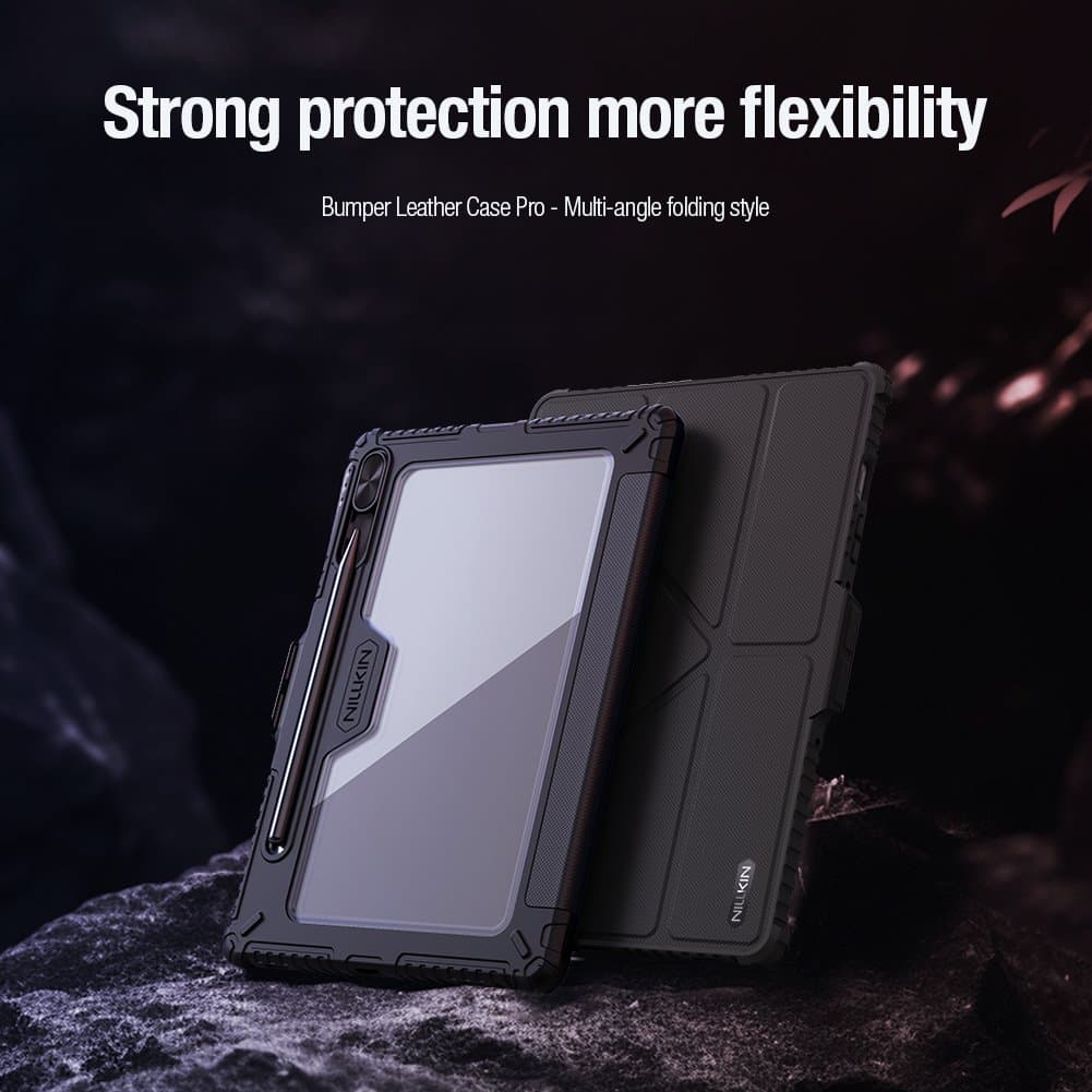 Pouzdro Nillkin Bumper PRO Protective Stand Multi-angle pro Samsung Galaxy Tab S10 FE Black - náhled 5