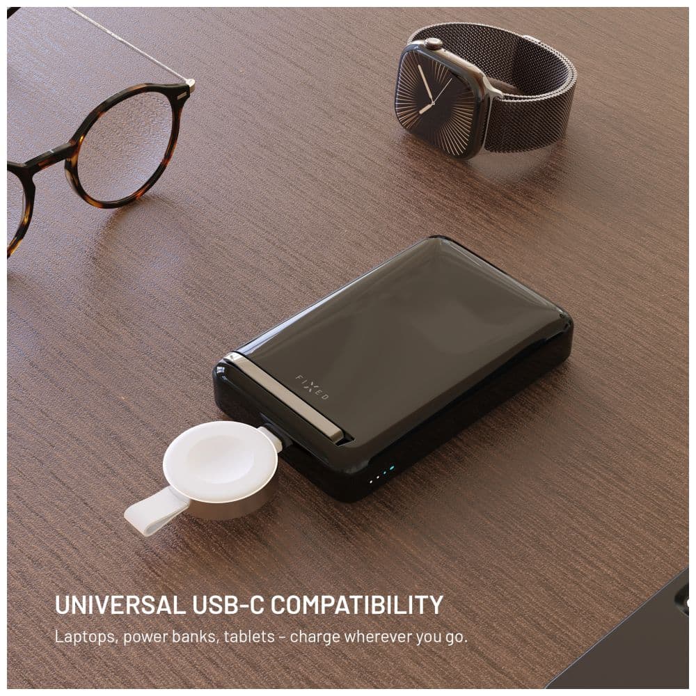 Nabíjecí USB-C adaptér FIXED Orb 2 pro Apple Watch s podporou rychlonabíjení, bílý - náhled 5