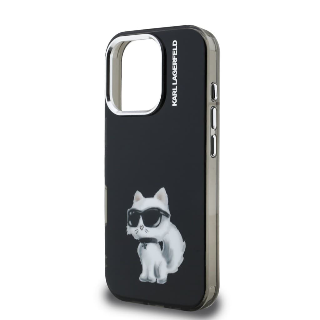 Zadní kryt Karl Lagerfeld IML Aquarelle Choupette pro iPhone 16 Pro Black - náhled 5