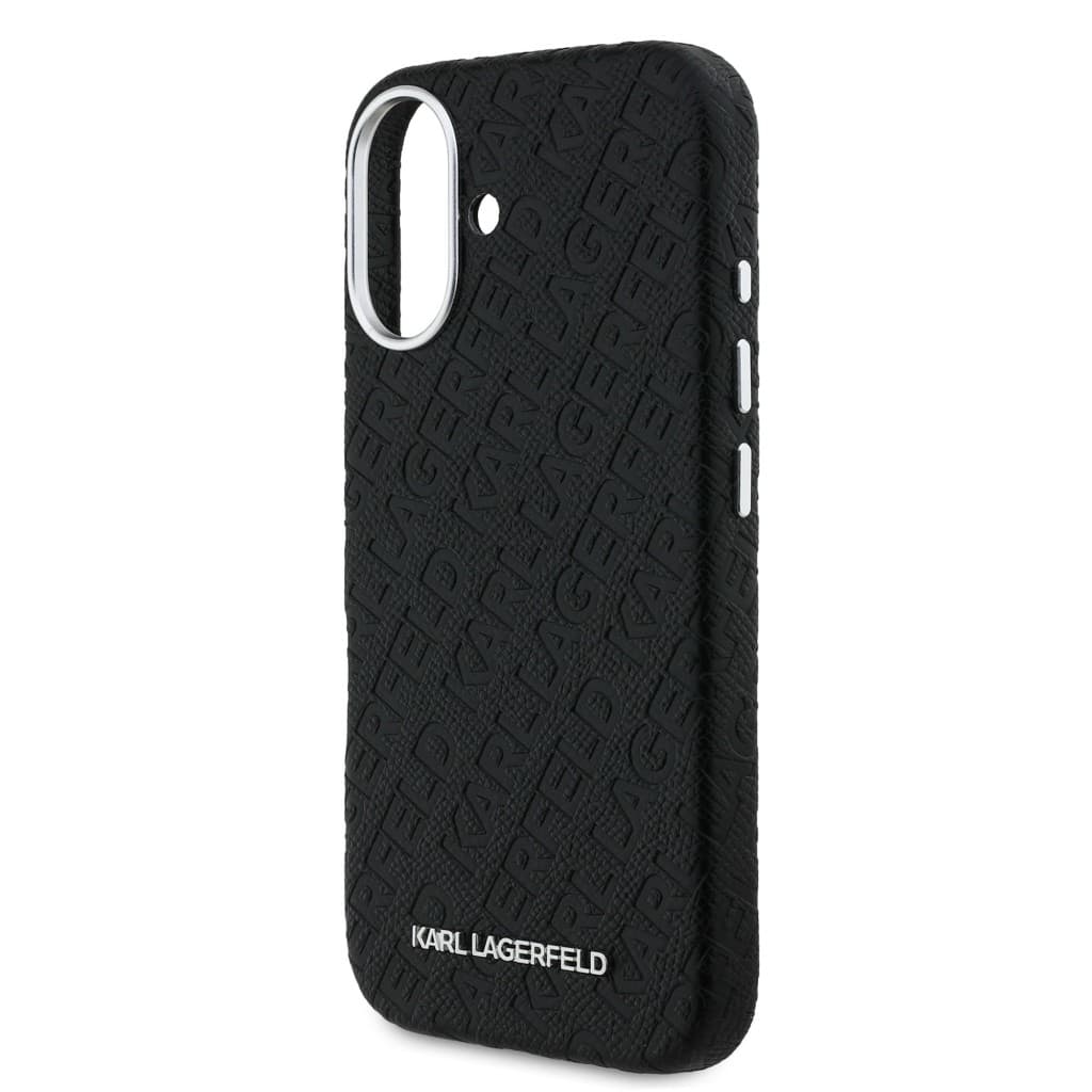 Zadní kryt Karl Lagerfeld Grained PU Repeated Logo MagSafe pro iPhone 16 Black - náhled 5