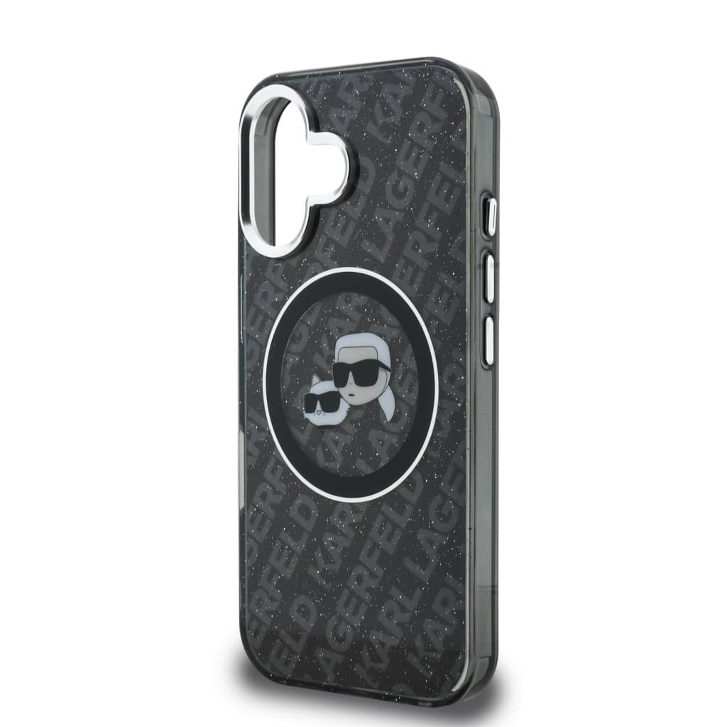 Zadní kryt Karl Lagerfeld IML K&amp;CH Heads Repeated Logo MagSafe pro iPhone 16 Black - náhled 5