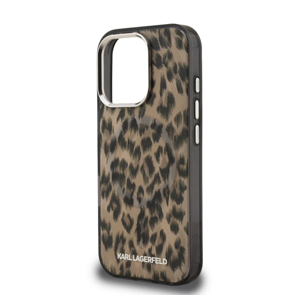 Zadní kryt Karl Lagerfeld IML Leopard MagSafe pro iPhone 16 Pro Brown - náhled 5