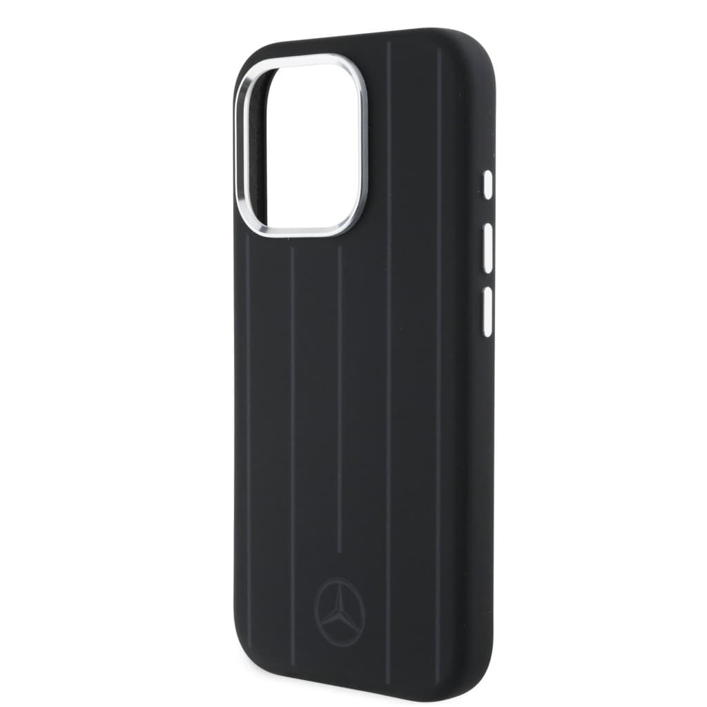 Zadní kryt Mercedes Liquid Silicon Stripes Pattern MagSafe pro iPhone 16 Pro Black - náhled 5