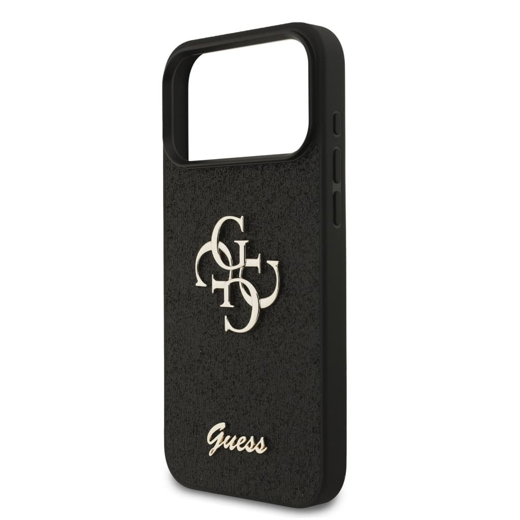 Zadní kryt Guess PU Fixed Glitter 4G Metal Logo pro iPhone 17 Pro Max Black - náhled 5