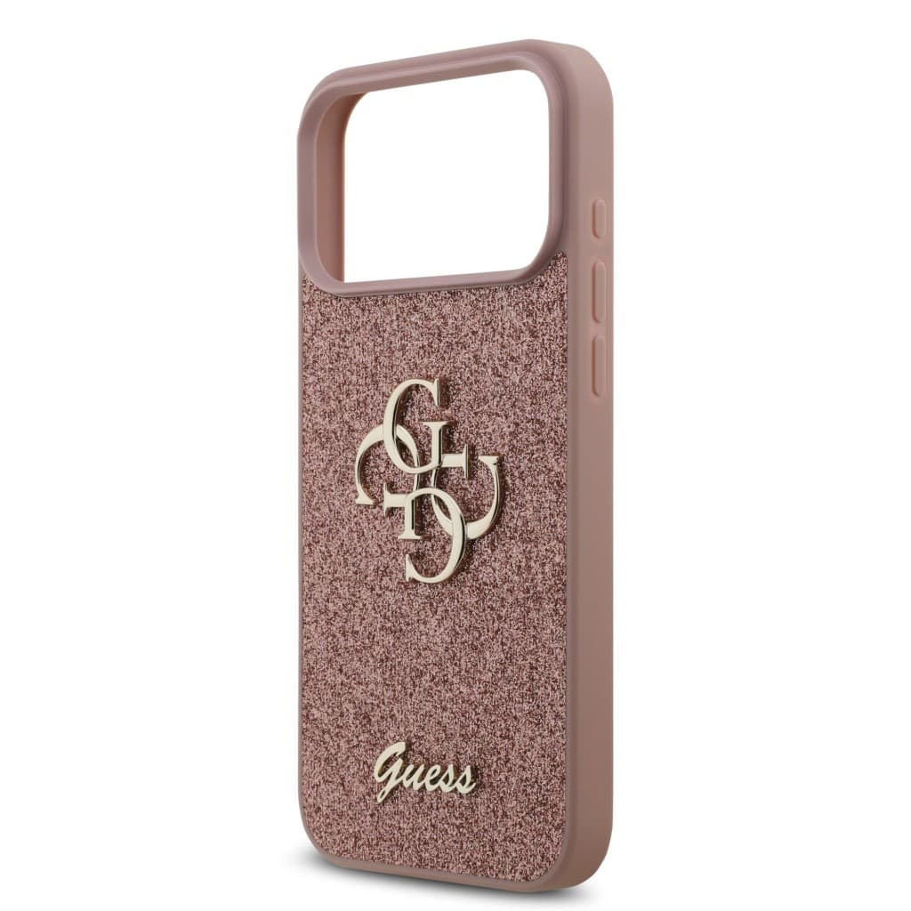 Zadní kryt Guess PU Fixed Glitter 4G Metal Logo pro iPhone 17 Pro Max Pink - náhled 5