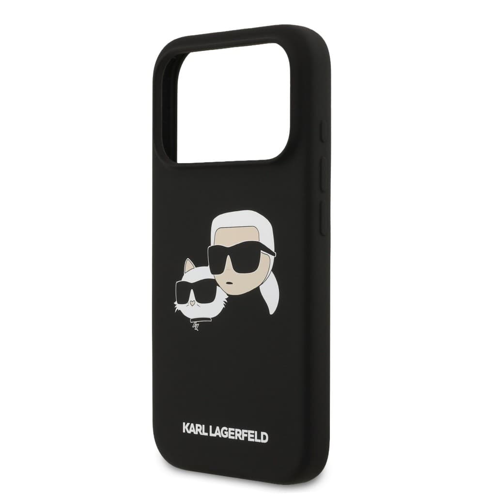 Zadní kryt Karl Lagerfeld Liquid Silicone Double Heads MagSafe pro iPhone 17 Pro Black - náhled 5