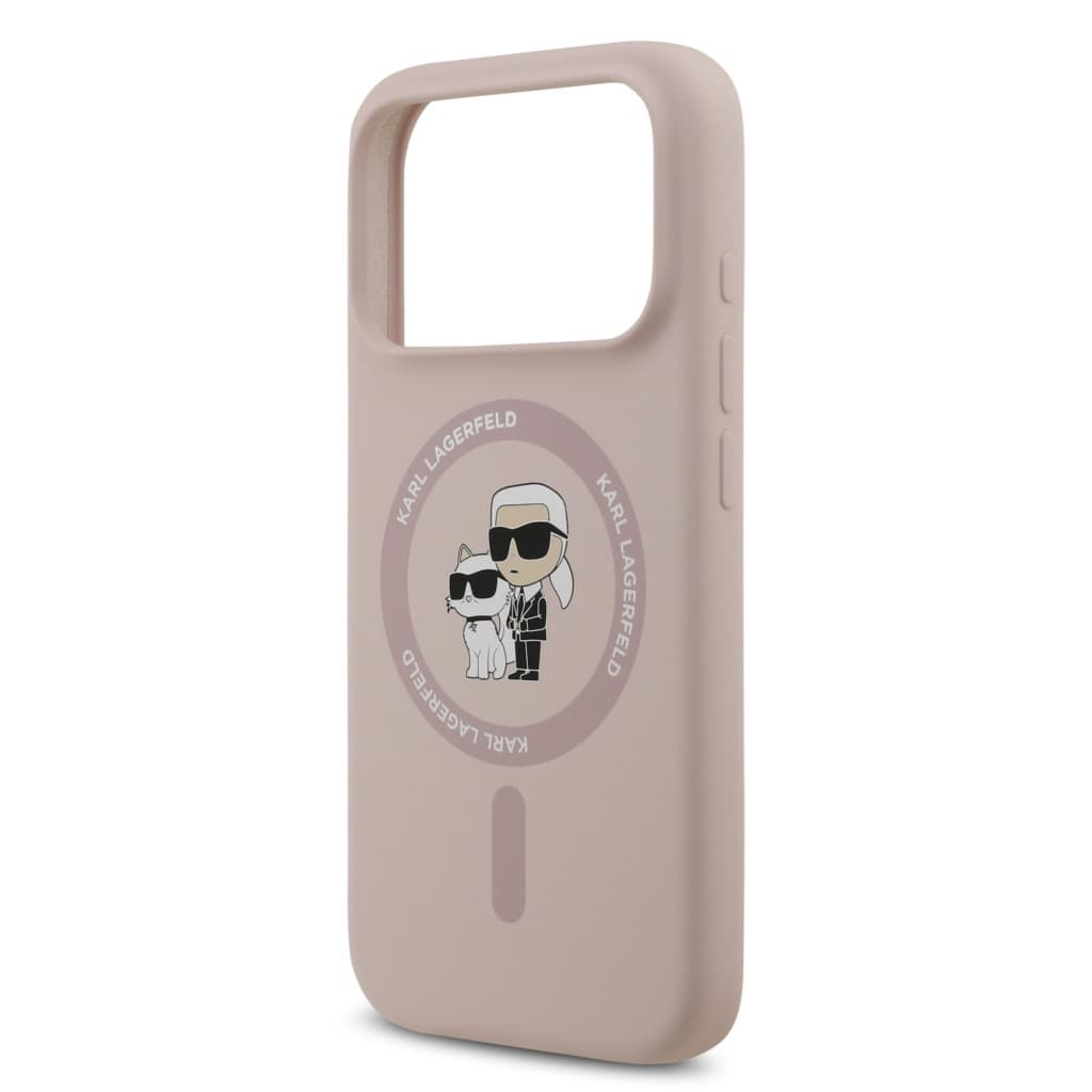 Zadní kryt Karl Lagerfeld Liquid Silicone Karl and Choupette MagSafe pro iPhone 17 Pro Pink - náhled 5