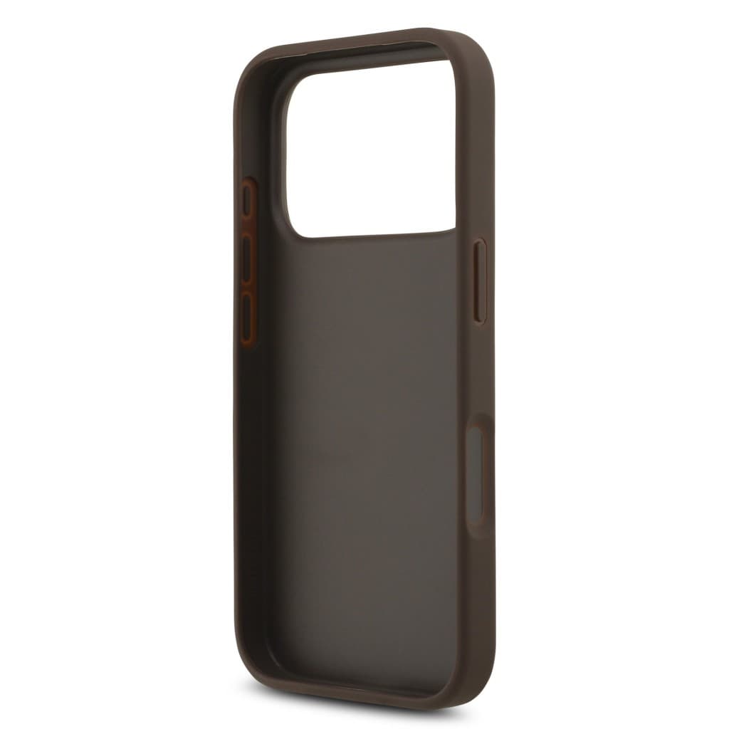 Zadní kryt Guess PU 4G Metal Logo Strap pro iPhone 17 Pro Brown - náhled 5