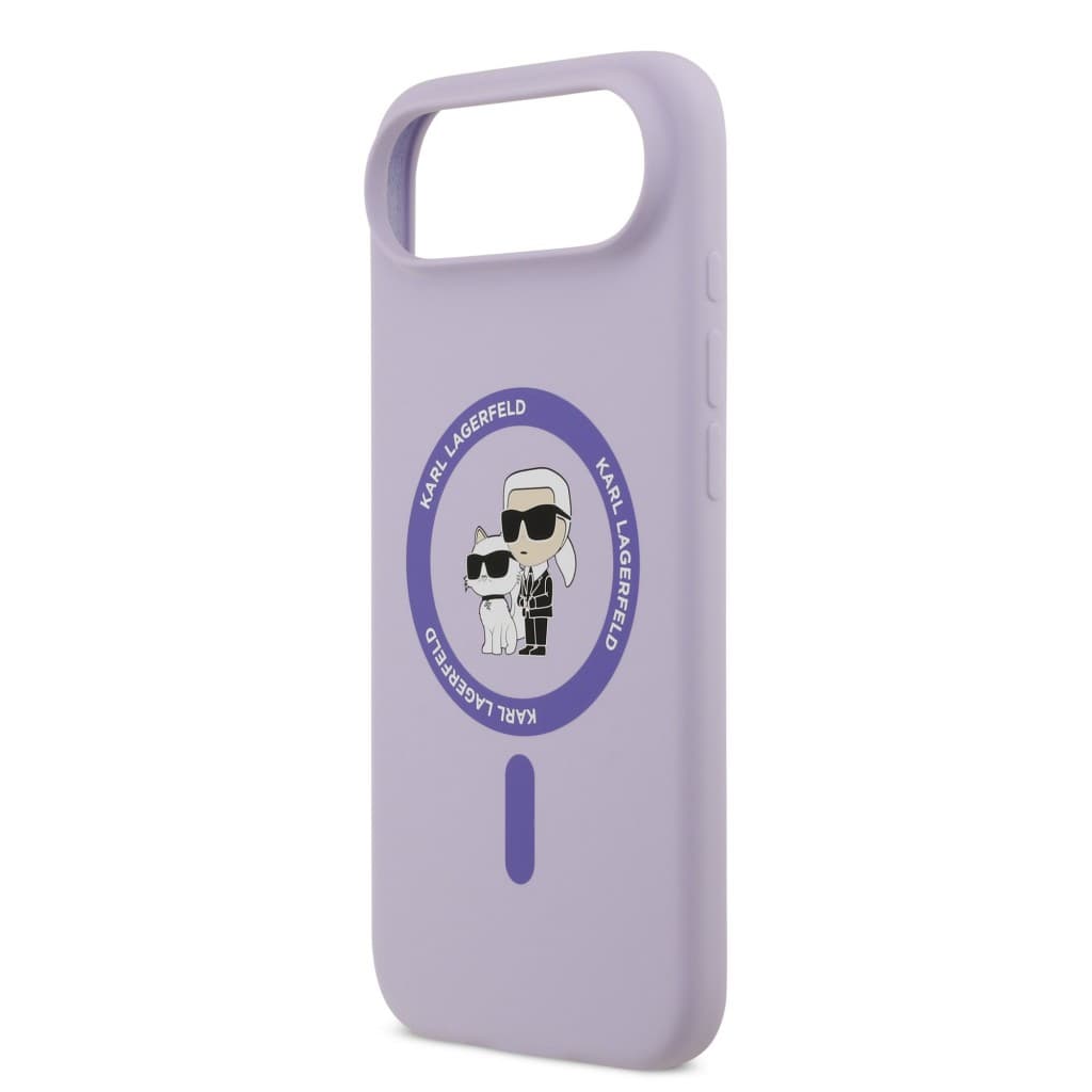 Zadní kryt Karl Lagerfeld Liquid Silicone Karl and Choupette MagSafe pro iPhone 17 Air Purple - náhled 5
