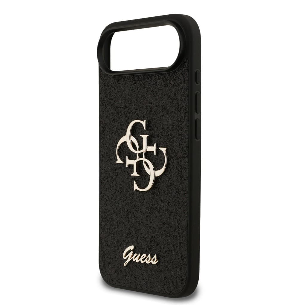 Zadní kryt Guess PU Fixed Glitter 4G Metal Logo pro iPhone 17 Air Black - náhled 5