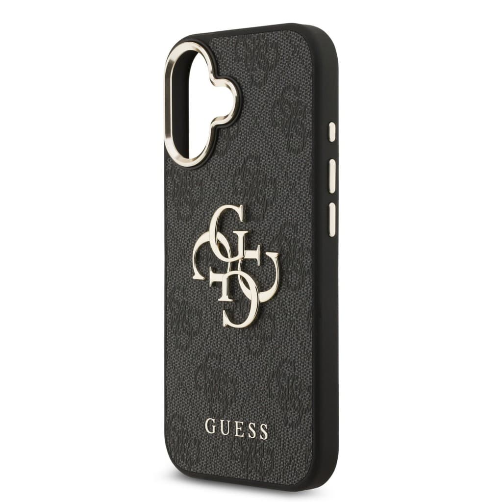 Zadní kryt Guess PU Leather 4G Metal Logo Gold Frame MagSafe pro iPhone 17 Black - náhled 5
