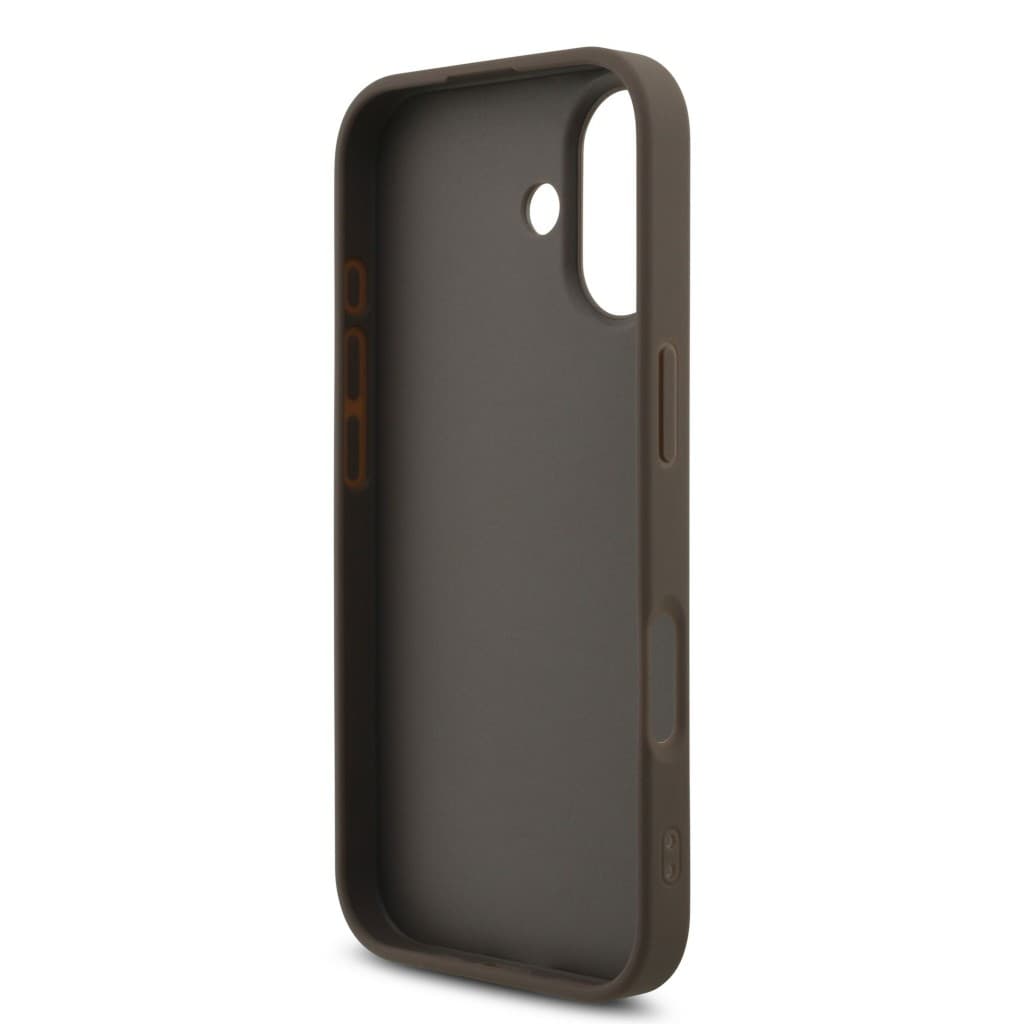 Zadní kryt Guess PU 4G Metal Logo Strap pro iPhone 17 Brown - náhled 5