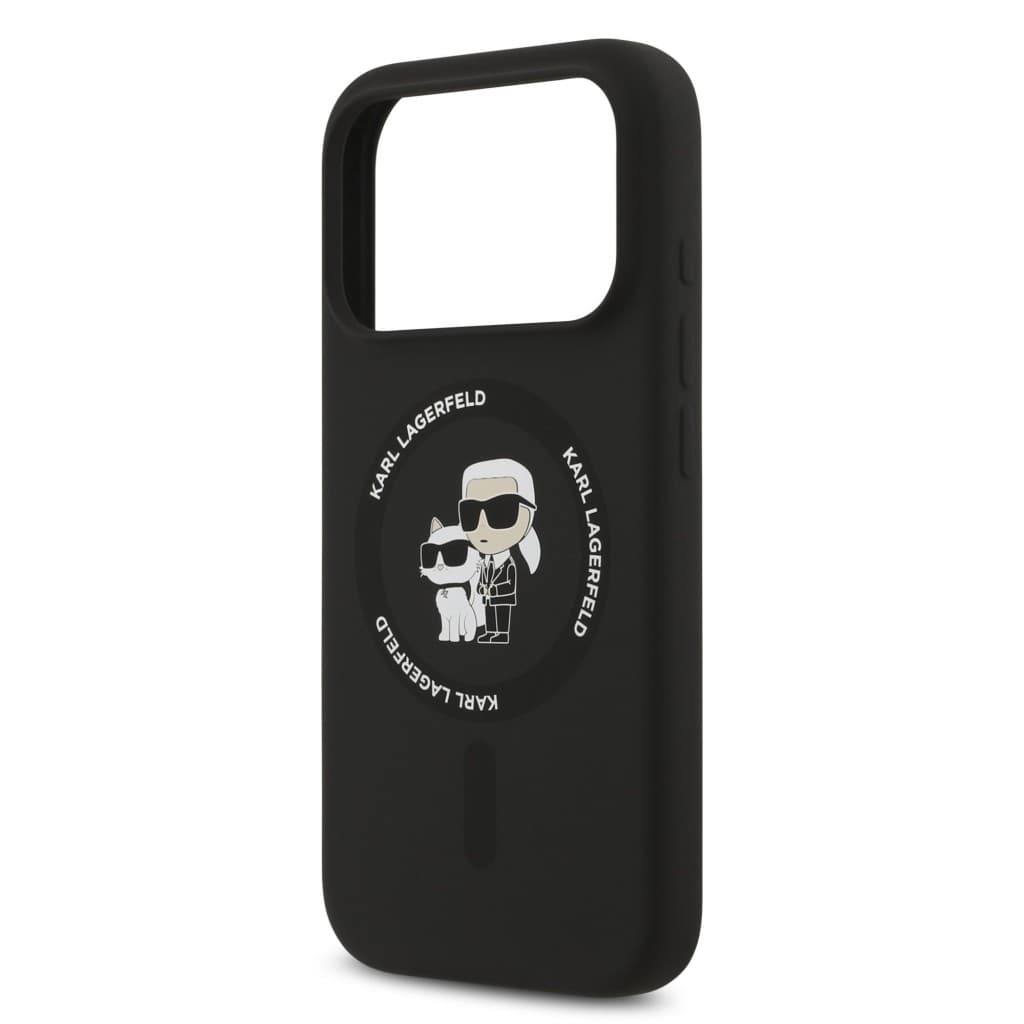 Zadní kryt Karl Lagerfeld Liquid Silicone Karl and Choupette MagSafe pro iPhone 17 Pro Max Black - náhled 5
