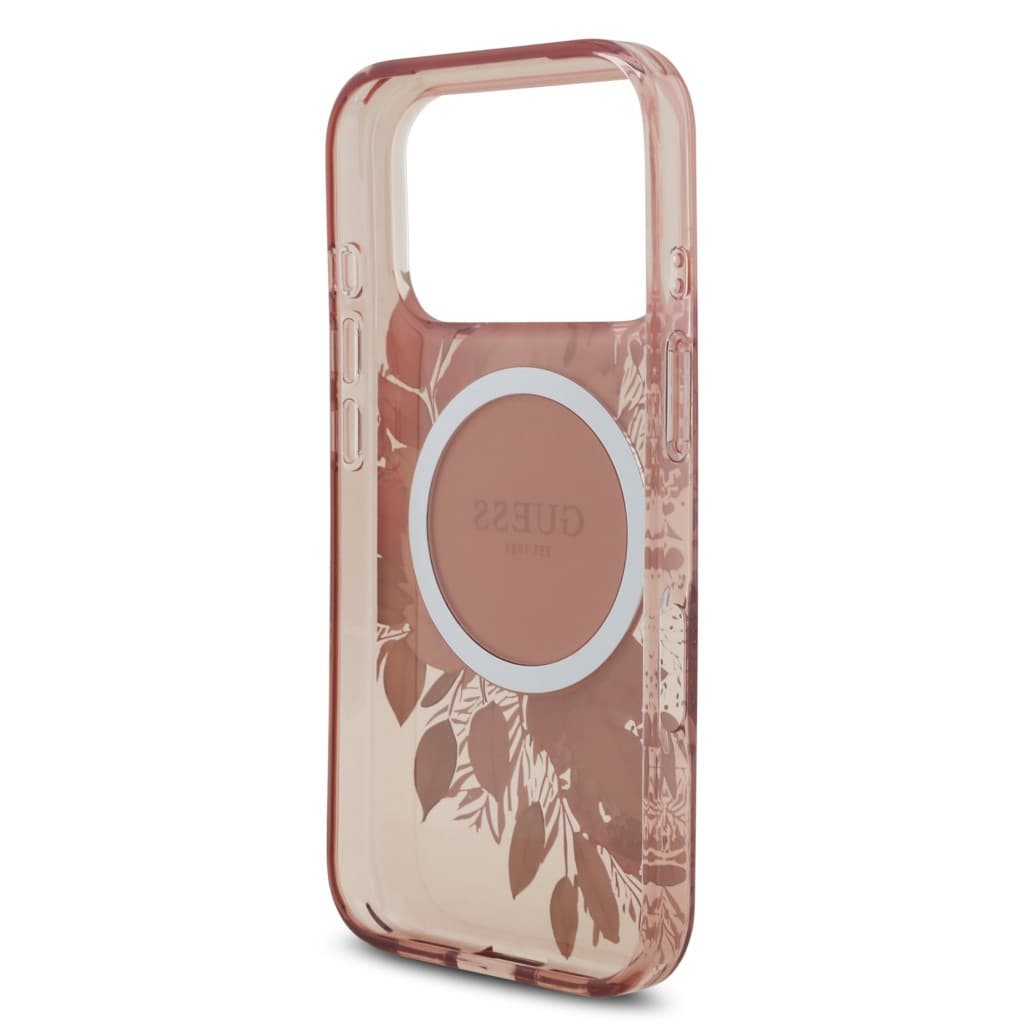 Zadní kryt Guess IML Flowers Strap MagSafe pro iPhone 17 Pro Pink - náhled 5